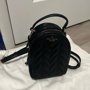 Never Used Kate Spade Black Mini Backpack